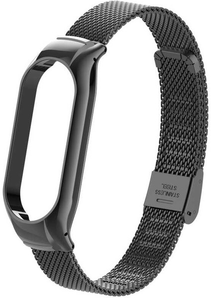 Xiaomi Mi Band 7 Uyumlu Krd-06 Metal Kordon Zore - Siyah