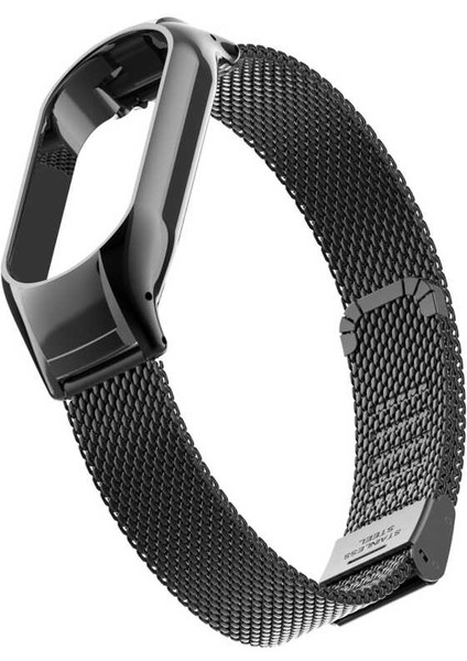 Xiaomi Mi Band 7 Uyumlu Krd-06 Metal Kordon Zore - Siyah