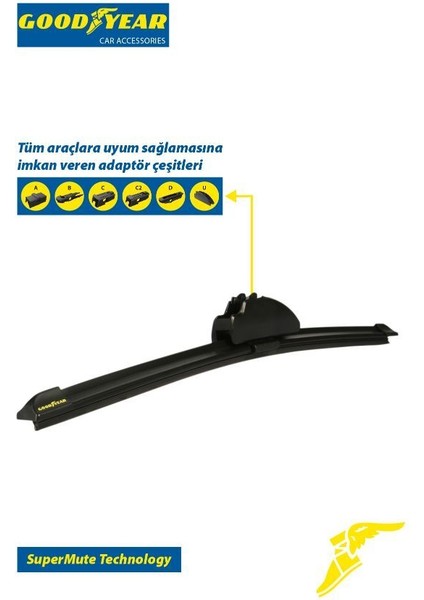 Dacia Jogger Supermute 2'li Muz Silecek Takımı 2016-2022 Sw (550MM+400MM) indirimleri