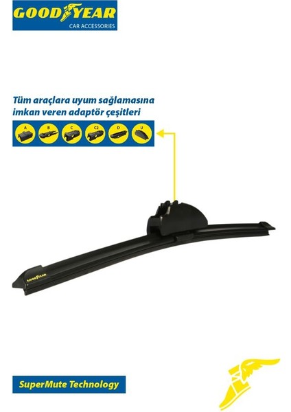 Proton Persona Supermute 2'li Muz Silecek Takımı 1998-2012 Hatchback (5 Kapı) (500MM+450MM)