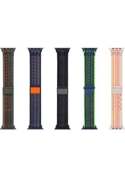 Watch 10 42MM Uyumlu Krd-91 Hasır Kordon Strap Kayış-Siyah