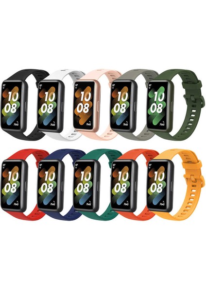 Huawei Band 7 Krd-71 Uyumlu Kordon Zore - Sarı