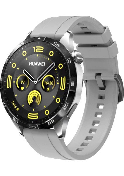 Huawei Gt4 22MM Uyumlu Zore - Krd-95 Silikon Kordon-Gri