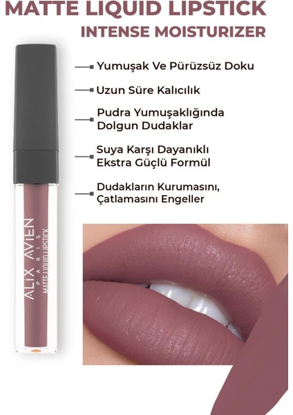 Uzun Süre Kalıcı Kadifemsi Kuruma Yapmayan Mat Likit Ruj - Matte Liquid Lipstick 513 Dry Cranberry