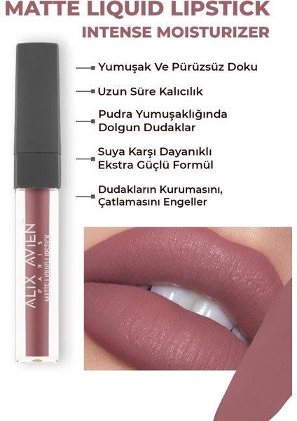 Uzun Süre Kalıcı Kadifemsi Kuruma Yapmayan Mat Likit Ruj - Matte Liquid Lipstick 509 Berry