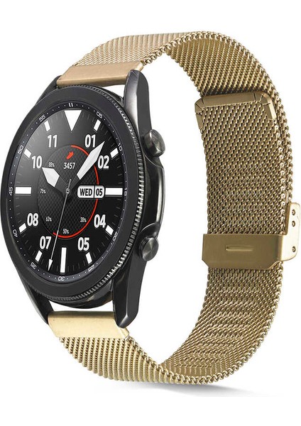 Gear S3 Uyumlu Krd-45 22MM Metal Kordon Zore - Mavi