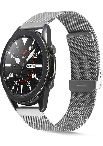 Gear S3 Uyumlu Krd-45 22MM Metal Kordon Zore - Mavi