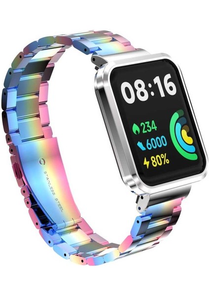Xiaomi Redmi Watch 2 Lite Uyumlu Krd-60 Metal Kordon Zore - Colorful