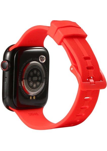 Watch 7 41MM Krd-23 Uyumlu Kordon Zore - Kırmızı