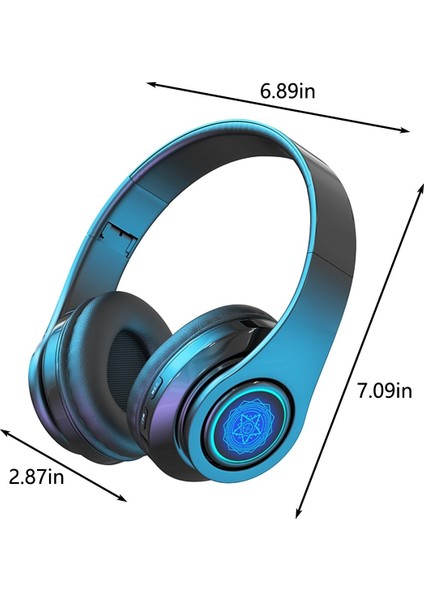 Bluetooth Kulaklık Bluetooth 5.2 Esports Kulaklık Düşük Gecikme Süresi, Rahat Kullanım, 20 Saat Kullanım, Mikrofonlu Katlanabilir Hafif Kulaklık (Yurt Dışından)