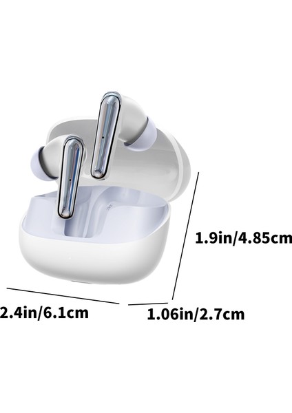 Şarj Kutusu ile Kablosuz Bluetooth Kulaklıklar Parmak Izi Kontrolü ve Sürükleyici Ses Efekti Akıllı Gürültü Azaltma Kulaklık Ipx5 Yaşayan Su Geçirmez (Yurt Dışından)