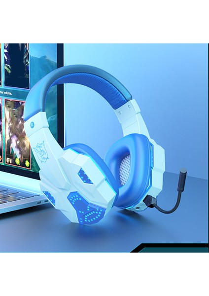 Kablosuz Bluetooth Aşırı Kulak Mikrofonlu Kulaklıklar LED Işık Gürültü Azaltma Stereo Surround Ses Oyun Kulaklık (Yurt Dışından) modelleri