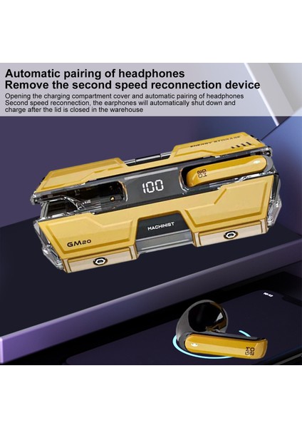 Mekanik Rüzgar Kablosuz Bluetooth Kulaklık Hd Çağrı Oyun Düşük Gecikme Bluetooth Kulaklık (Yurt Dışından) fırsatları