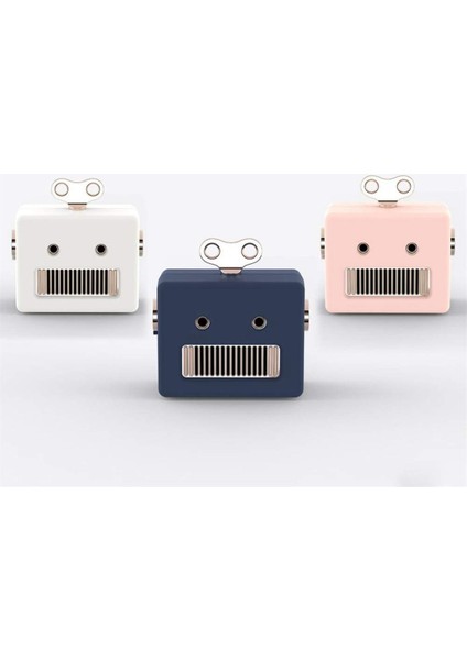 Taşınabilir Retro Robot Şekli Bluetooth Hoparlör Karikatür Mini Açık Hifi Bas Sütun Hoparlör B (Yurt Dışından)