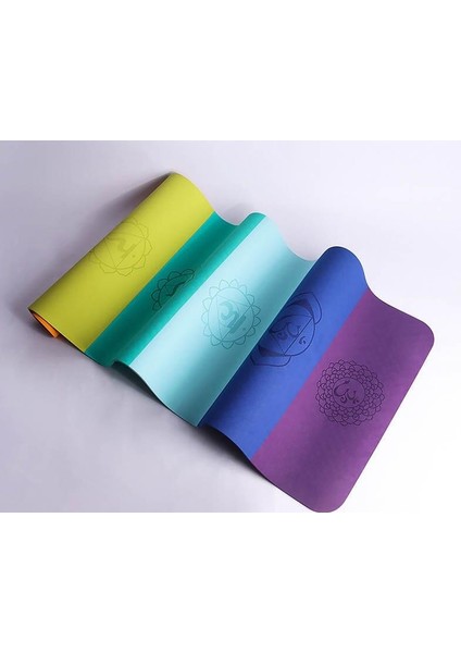 Ekolojik 6mm Tpe Yoga Matı Pilates Minderi Rainbow fırsatları