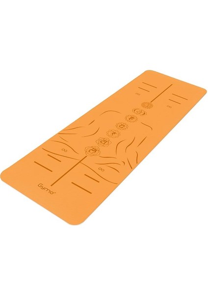 Hizalamalı Sembol 6mm Tpe Yoga Matı Pilates Minderi Turuncu modelleri