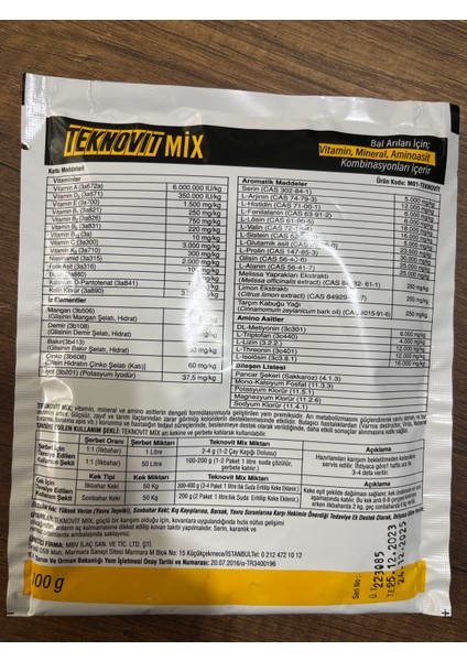 Teknovit Mix 100 gr Arı vitamini