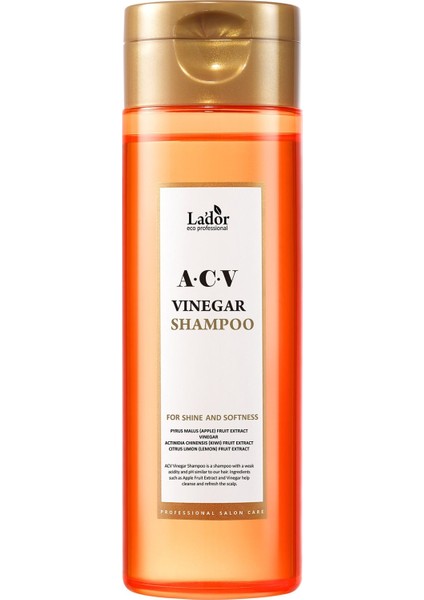 Saç Derisini Canlandıran ve Parlaklaştıran Sirke Özlü Şampuan Lador Acv Vinegar Shampoo 150ML