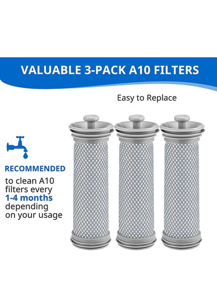 Tineco A10/A11 Hero A10/A11 Için Ön Hepa Filtre, Pure One S11/S12 Serisi Akülü Elektrikli Süpürgeler Yedek Parçaları (Yurt Dışından) modelleri