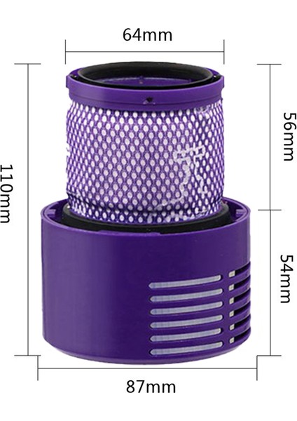 Dyson V10 SV12 Siklon Mutlak Hayvan Toplam Temiz Yıkanabilir Hepa Sonrası Filtre Yedek Elektrikli Süpürge Parçası (Yurt Dışından)