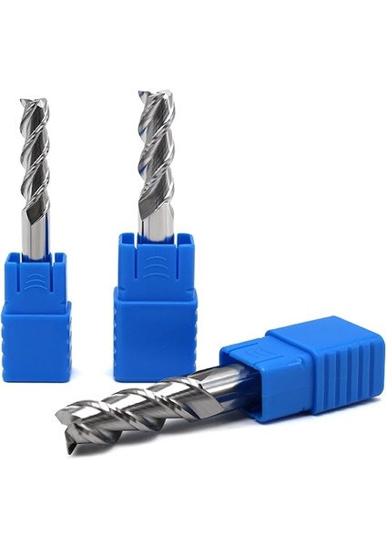 Xuhan 3 Flüt Spiral Karbür 3X4DX50L-3F HRC50 Cnc Freze Uçları 3X4X50X3T