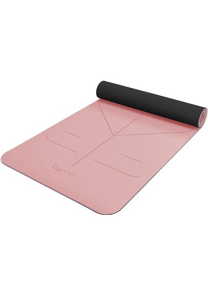 Hizalamalı 6mm Tpe Yoga Matı Pilates Minderi Scarlet