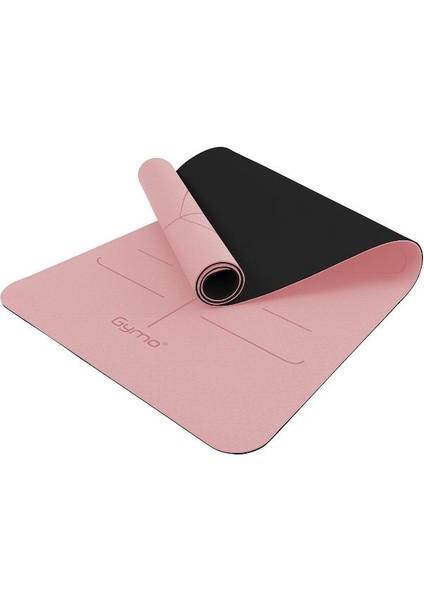 Hizalamalı 6mm Tpe Yoga Matı Pilates Minderi Scarlet