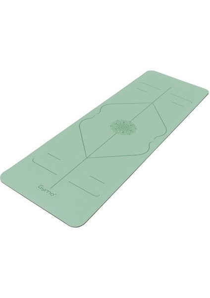 Hizalamalı 6mm Tpe Yoga Matı Pilates Minderi Açık Yeşil modelleri