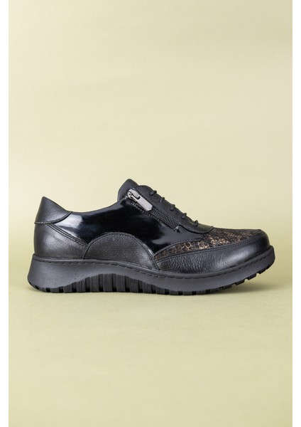 Gamsu Kadın Deri Rugan Siyah Günlük Ayakkabı fiyatları