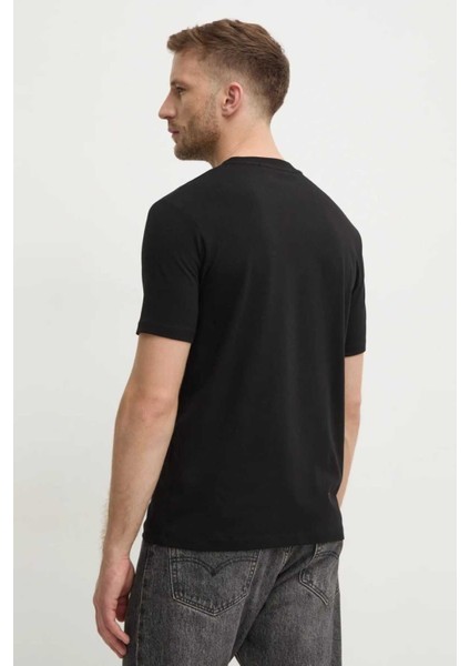 Erkek Bisiklet Yaka T-Shirt Siyah 755462551235 T-Shırt Crewneck fırsatları
