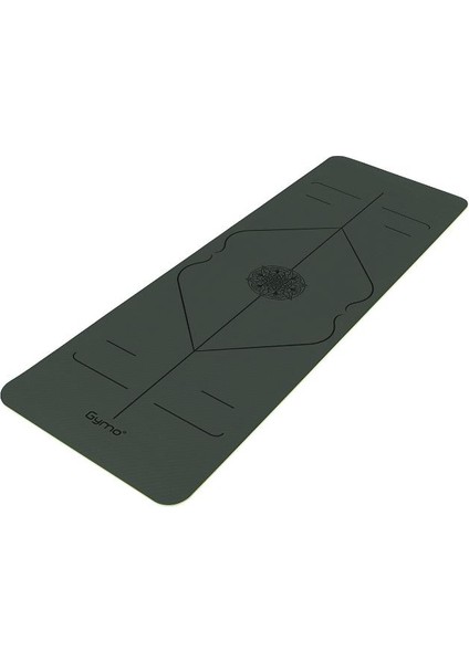 Hizalamalı 6mm Tpe Yoga Matı Pilates Minderi Neon Yeşil