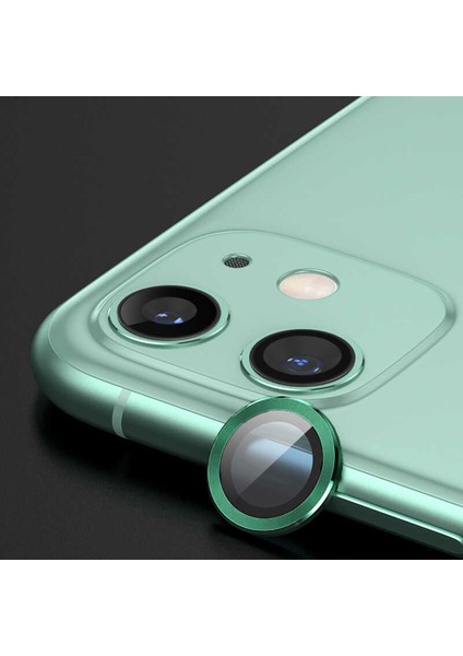 Apple iPhone 12 Mini Uyumlu Cl-02 Kamera Lens Koruyucu-Yeşil