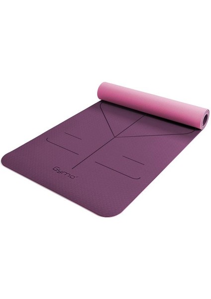 Hizalamalı 6mm TPE Yoga Matı Pilates Minderi