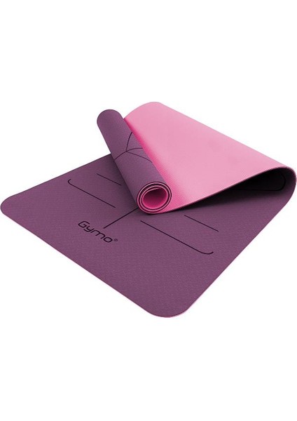 Hizalamalı 6mm TPE Yoga Matı Pilates Minderi