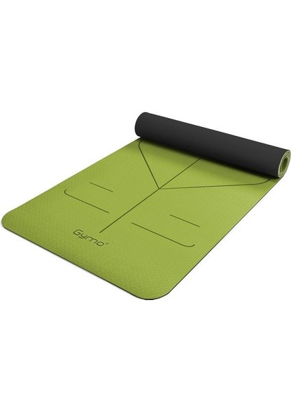 Hizalamalı 6mm Tpe Yoga Matı Pilates Minderi