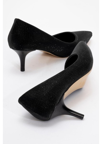 Kadın Sivri Burunlu Stiletto Siyah Sim fırsatları