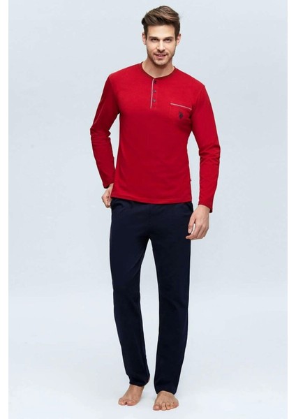 Erkek Bordo Pijama Takımı