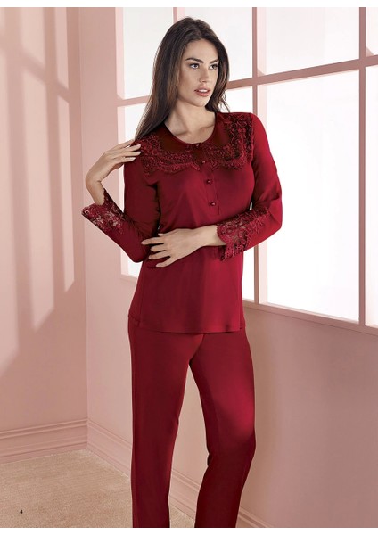 757 Penye 3'lü Sabahlık Pijama Takımı