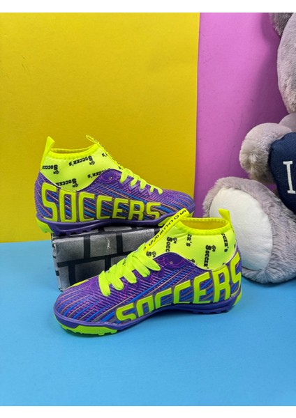 Erkek Çocuk Halı Saha Çoraplı Çivisiz Futbol Spor Ayakkabısı F35HS