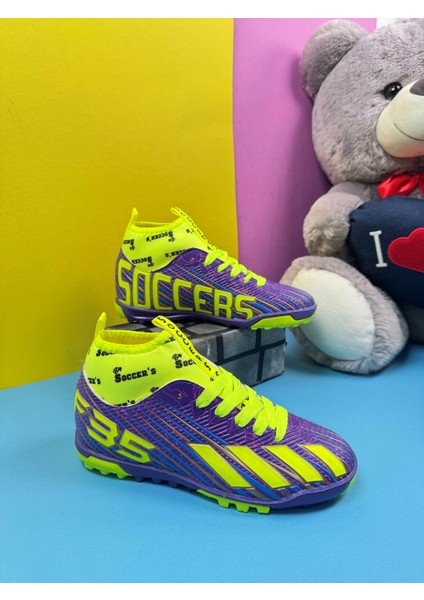 Erkek Çocuk Halı Saha Çoraplı Çivisiz Futbol Spor Ayakkabısı F35HS modelleri