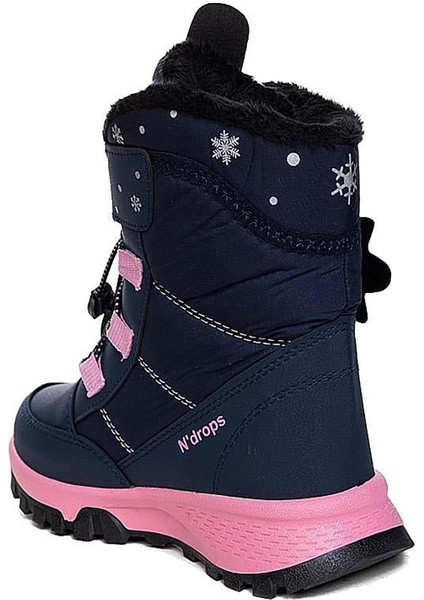Nds Cırtlı Lacivert Pembe Kız Çocuk Kar Botu Ayakkabı modelleri