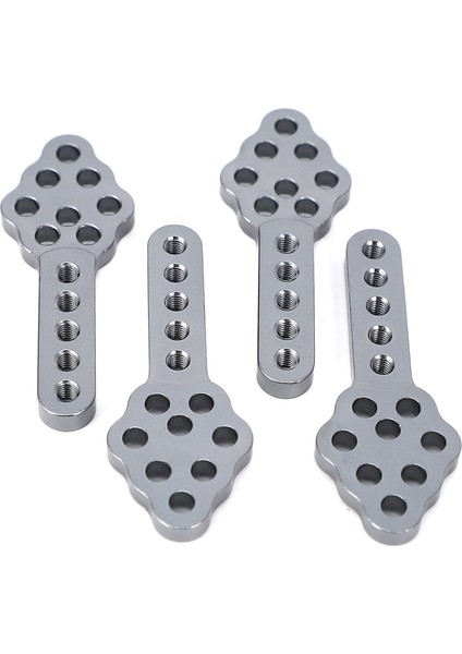 4 Adet Cnc Metal Amortisör Dağı Ayar Yüksekliği Açı Standı Rc Paletli Araba Eksenel SCX10 90046 D90 D110, Gri (Yurt Dışından)