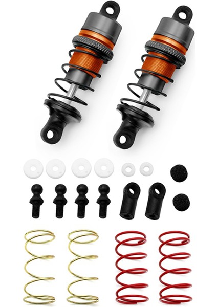 1/10 1 Çift Metal Hidrolik Amortisörler Rc Uzaktan Kumanda Araba Düz Yarış Drift Araba (63MM) Turuncu (Yurt Dışından)