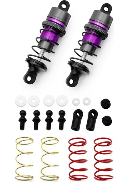 1/10 1 Çift Metal Hidrolik Amortisörler Rc Uzaktan Kumanda Araba Düz Yarış Drift Araba (63MM) Turuncu (Yurt Dışından)