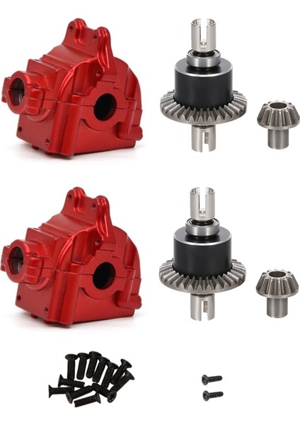2 Paket Metal Diferansiyel ve Dişli Kutusu Seti Wltoys 144001 144002 144010 124016 124018 124019 Rc Araba Yükseltme Parçaları, B (Yurt Dışından)