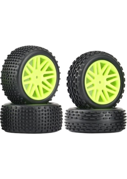 4 Adet 85MM Lastik Tekerlek Wltoys 144001 144010 124007 124017 124019 Tamiya Hsp 1/10 1/12 1/14 Rc Araba Off Road Buggy, Yeşil (Yurt Dışından)