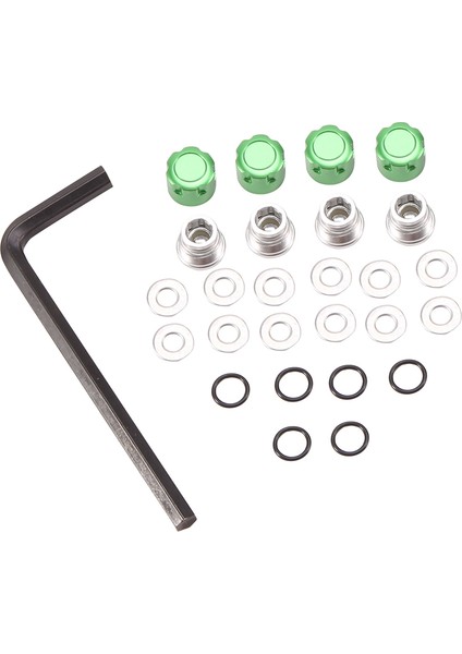 Adet Alüminyum M4 Merkezi Kilit Somunu Metal Tekerlek Kapakları Somunları Eksenel SCX10 Traxxas Trx4 1/10 Rc Paletli Araba Parçaları, Yeşil (Yurt Dışından) fiyatları
