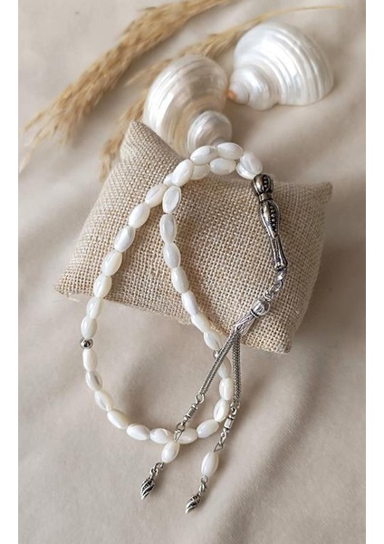 Tesbih 33 Lük Doğal Taş Arpa Kesim Tespih