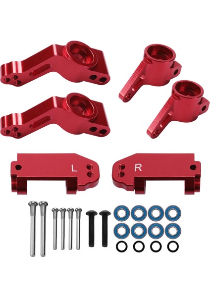 Metal Ön Teker Bloğu Direksiyon Blokları Arka Saplama Aks Taşıyıcıları Kiti Için 1/10 Traxxas 2WD Slash Stampede Rustler Parçaları, 2 (Yurt Dışından)