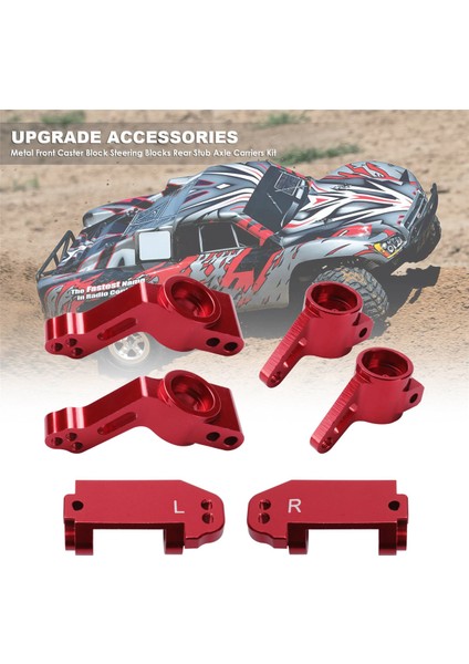 Metal Ön Teker Bloğu Direksiyon Blokları Arka Saplama Aks Taşıyıcıları Kiti Için 1/10 Traxxas 2WD Slash Stampede Rustler Parçaları, 2 (Yurt Dışından) modelleri